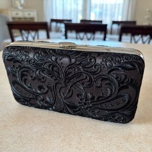Karen Millen Black Lace Clutch